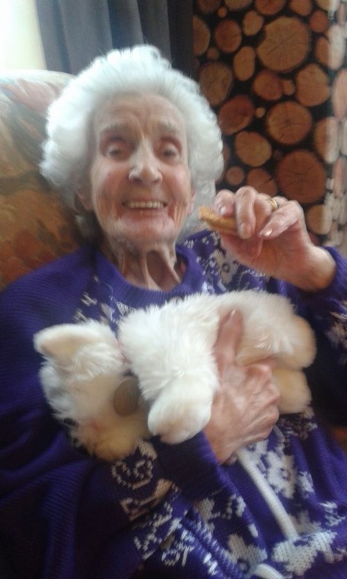 Nellie Jeal 101 years old. October 2016