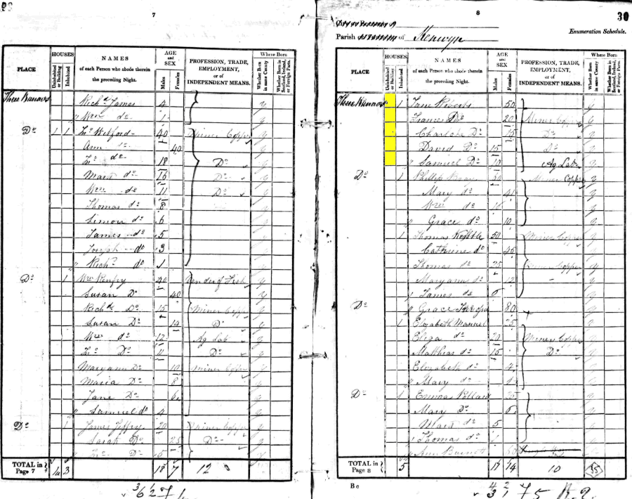 David Roberts 1841 census returns