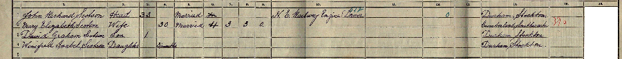 1911 census returns for John Richard and Mary Elizabeth Scotson and family