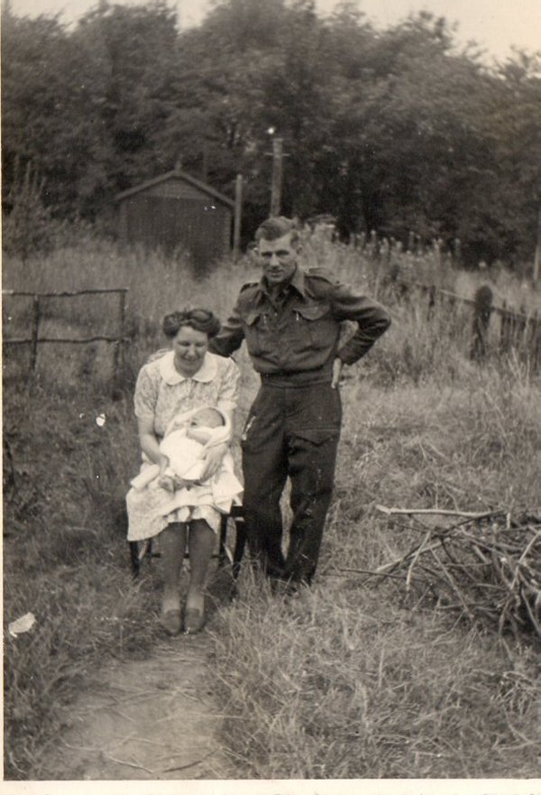 Frances, John Edward and John. 81 White Avenue, Langold. 1945