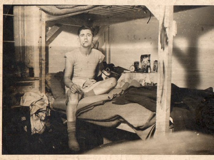 John Edward at Fishbeck Barracks, Nr. Harberg, Germany. 1 Jan 1946