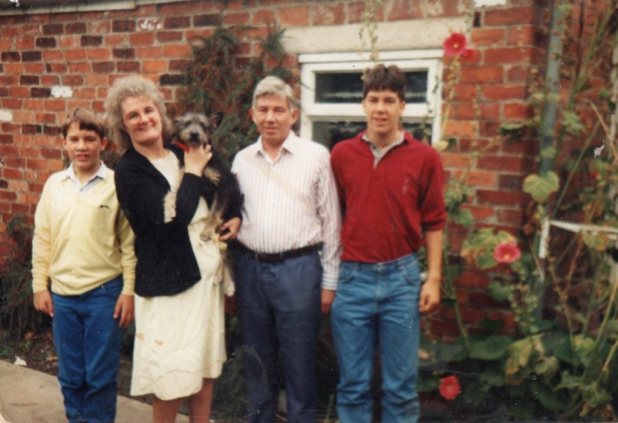 Thurstan, Shirley and Penny, John and John Christian at the post office
