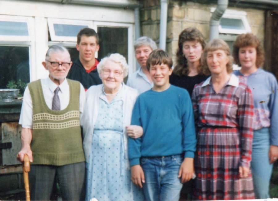 Family at the post office 1988