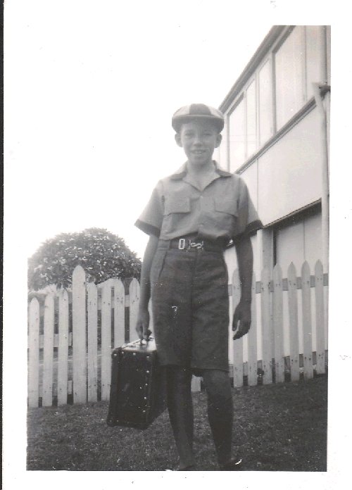 John Olsen home from school. Buranda QLD 11/02/1957