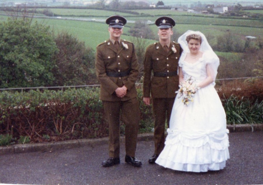  Wedding of John and Pauline with Best Man. 10 April 1993