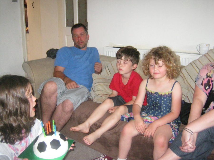 John, Finn, Nell & Holly - Finn´s 6th. Birthday 2014