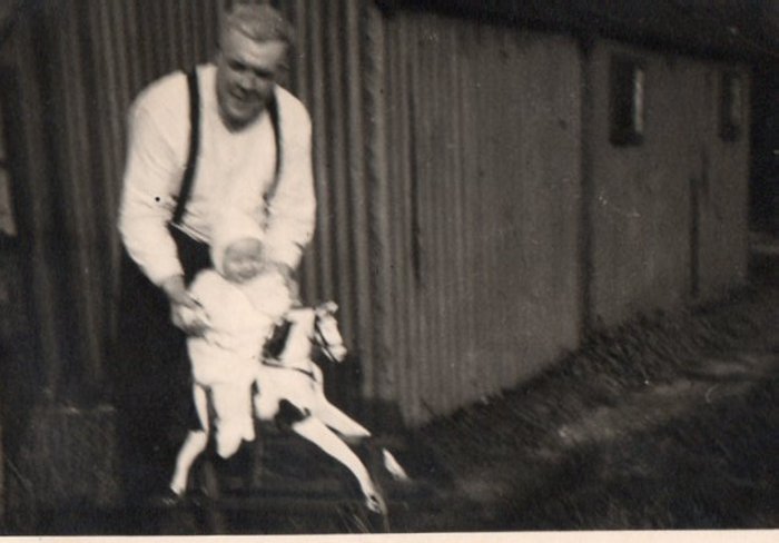 Thomas Garner and John Olsen. 81 White Avenue, Langold. 1946
