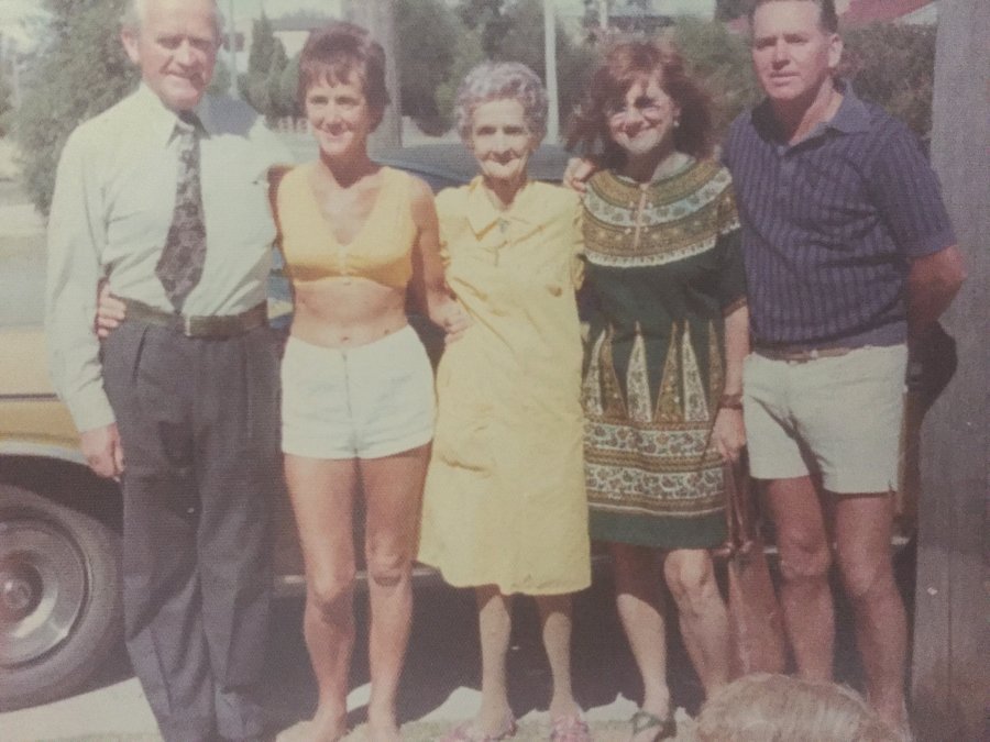 Norman, Lorna, Marie, Stella and Kevin 1976