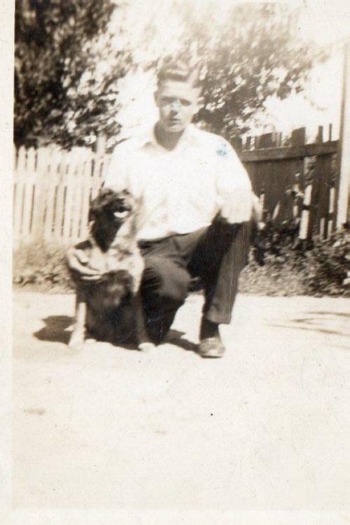 Stan Olsen with Brownie
