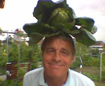 Stephen Cherring with a cabbage