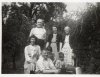 Thomas Garner, Frances, Lizzie<br />Betty, John Edward, ?, John in car<br />81 White Avenue, Langold