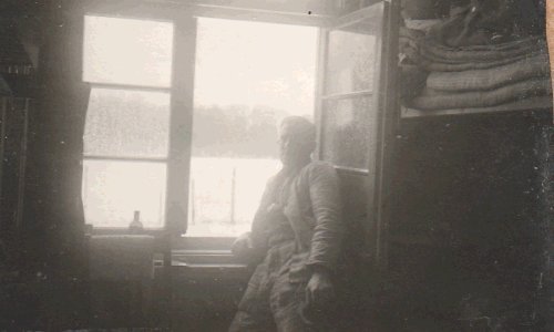 John Edward Olsen in his barracks in Germany