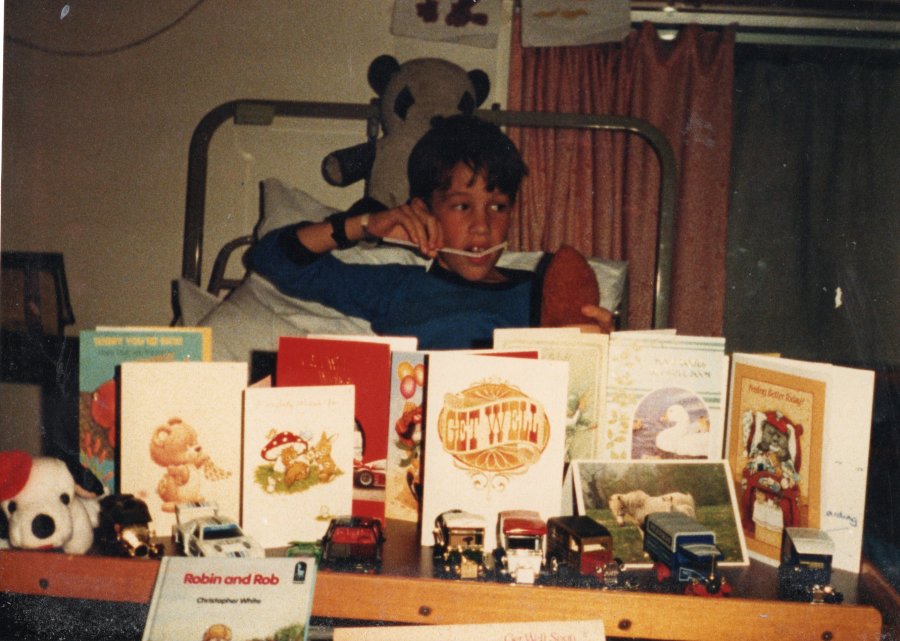 John in hospital aged 10